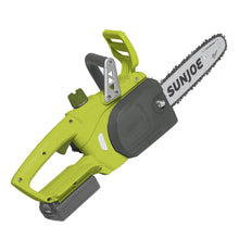 Load image into Gallery viewer, Sun Joe 20ViONLTE-CS10 20-Volt iON Cordless Chainsaw Kit | 10-Inch | W/ 2.0-Ah Battery and Charger
