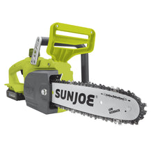 Load image into Gallery viewer, Sun Joe 20ViONLTE-CS10 20-Volt iON Cordless Chainsaw Kit | 10-Inch | W/ 2.0-Ah Battery and Charger
