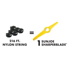 Load image into Gallery viewer, Sun Joe SB601RB-3PK Replacement Trimmer Blade 3-Pack | Compatible with SB600E &amp; SB601E &amp; SB602E
